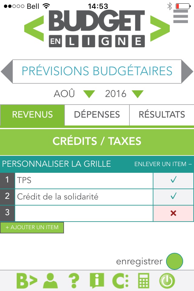 Budget en ligne screenshot 3
