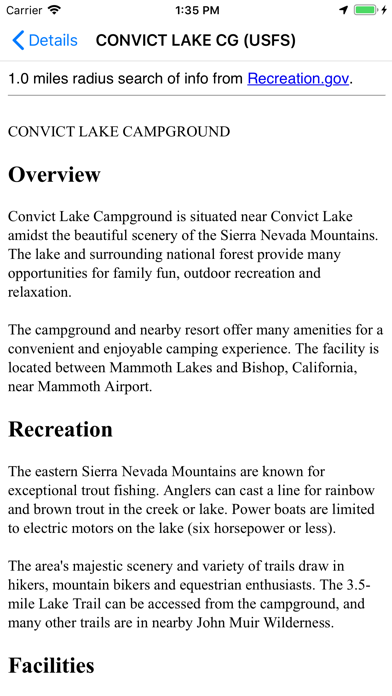 USFS and BLM Campgrounds Screenshot 3