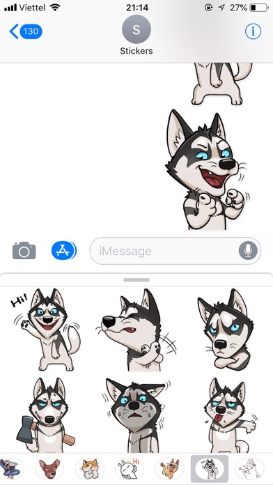 Husky Dog Funny Stickers screenshot 3