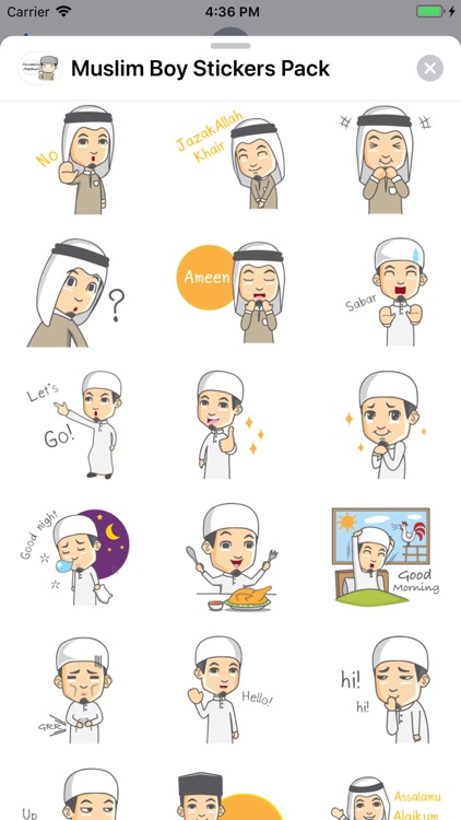 Muslim Boy Stickers Pack