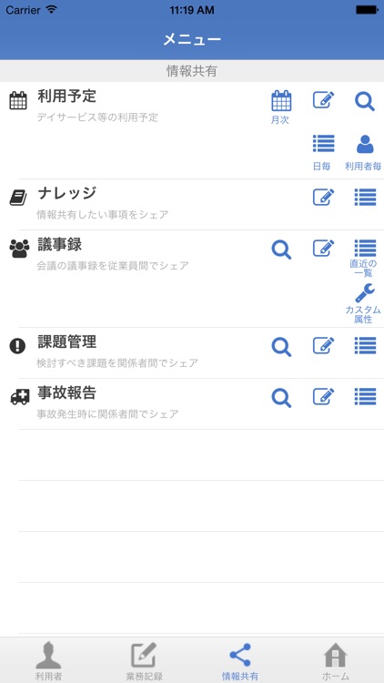 障碍者支援施設向け NuApp Care People