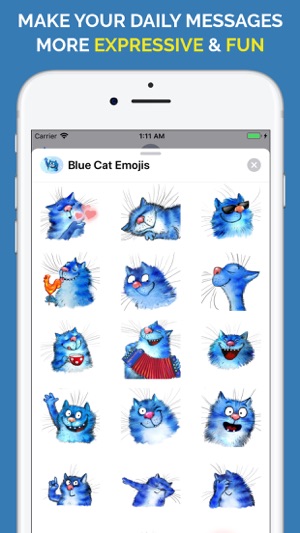 Blue Cat Emojis(圖7)-速報App