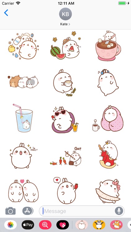 Cute Cartoon Bunny Stickers