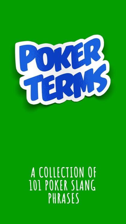 Poker Terms Sticker Pack