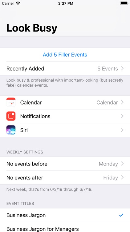 #LookBusy Fake Calendar Events