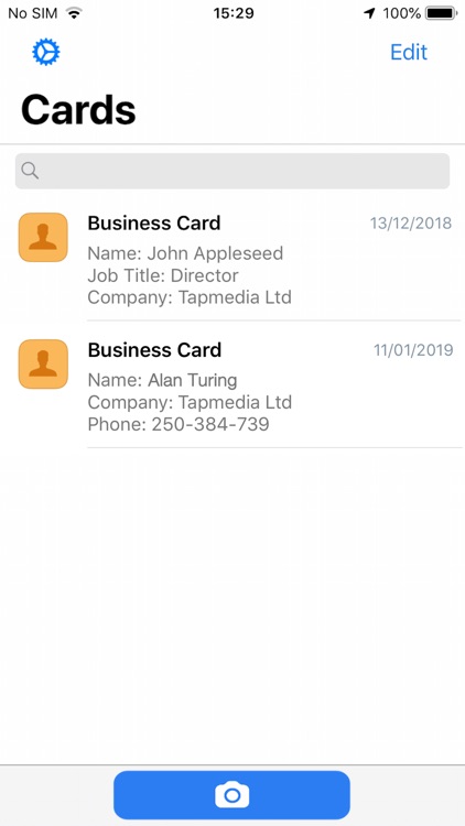 Business Card Scanner & Reader