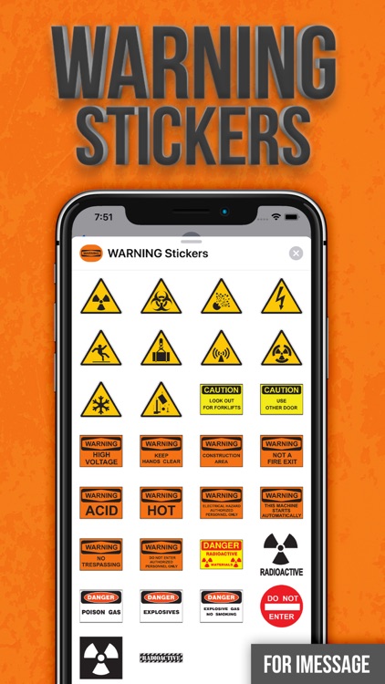 WARNING Stickers