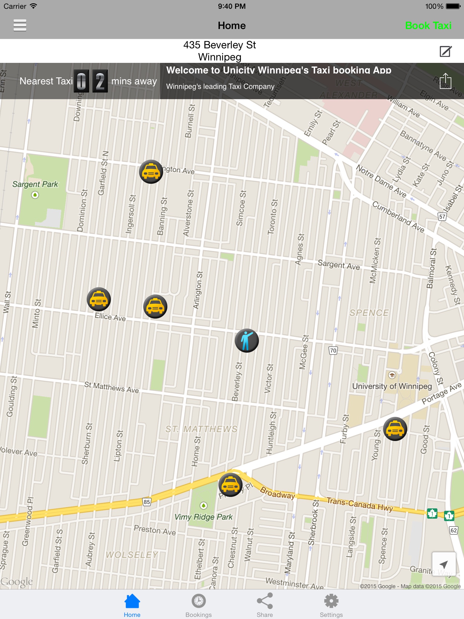 Unicity Taxi Winnipeg screenshot 2