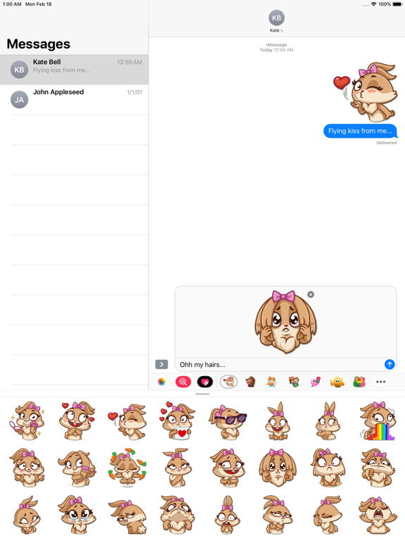 Screenshot #5 pour Banny Love Sticker Pack