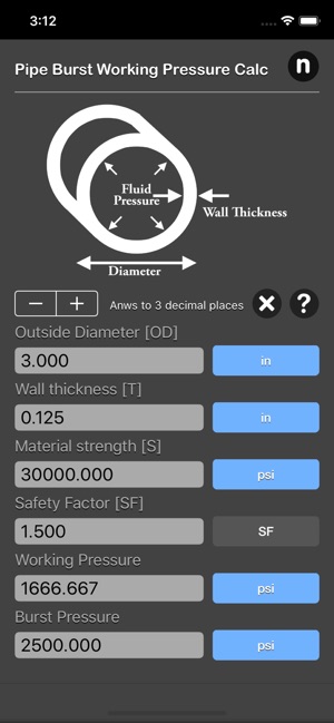 Pipe Working Pressure Calc(圖2)-速報App