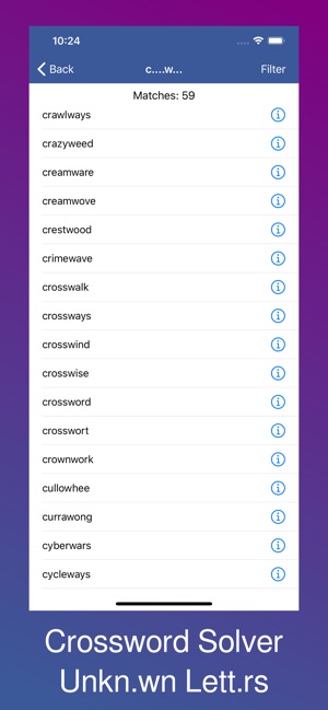 Anagram Solver Crosswords On The App Store
