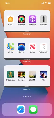 Screenshot 3 Launcher con múltiples widgets iphone