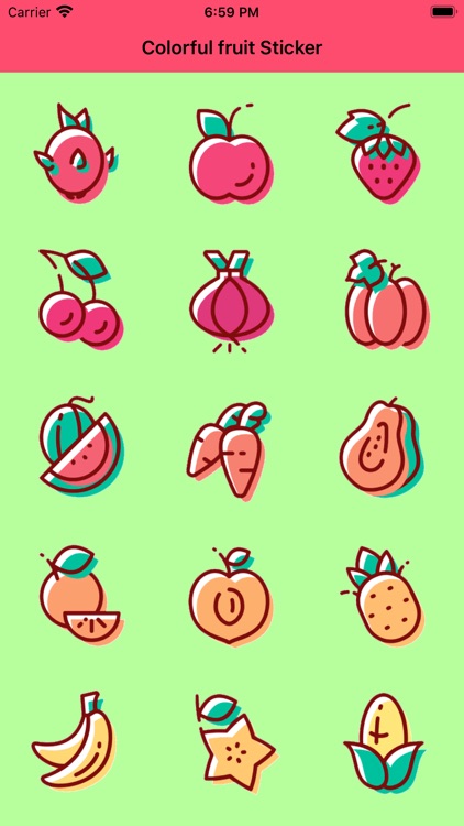 Colorful fruit Sticker