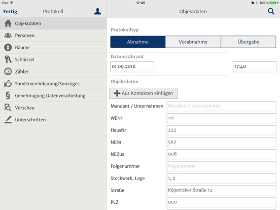 Screenshot #4 pour Wohnungsübergabe