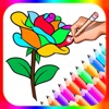 Flower Colour Drawing Book