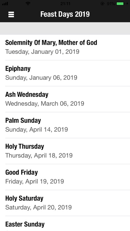 Daily Readings 2019