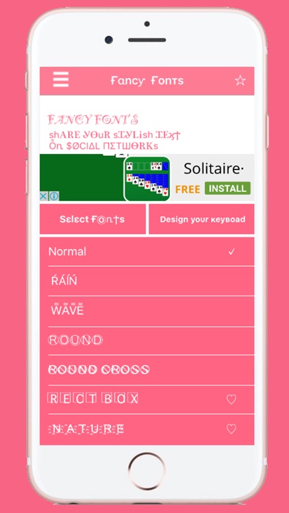 Fancy keyboard fonts