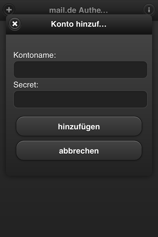 mail.de Authenticator screenshot 3