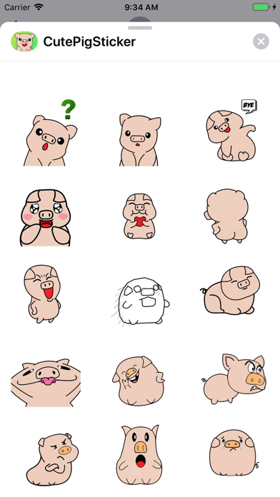 Cute Pig Sticker - dbl screenshot 2