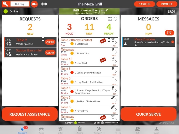 Meza Cafe and Restaurant POS screenshot-0