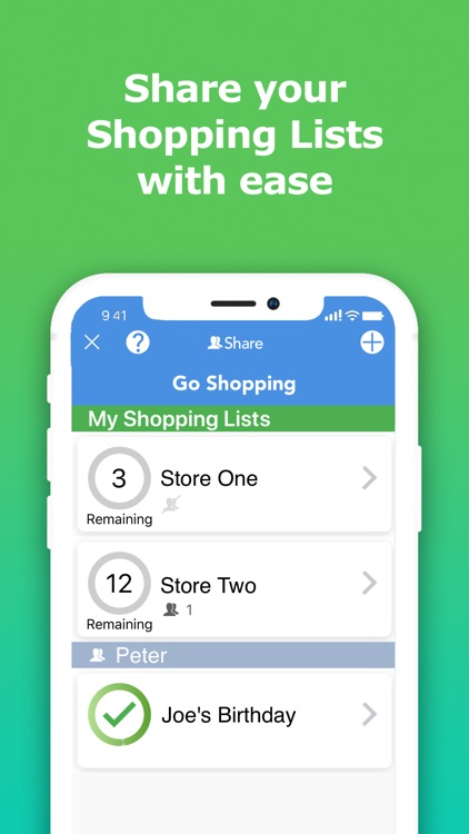 Shopping List & Sharing