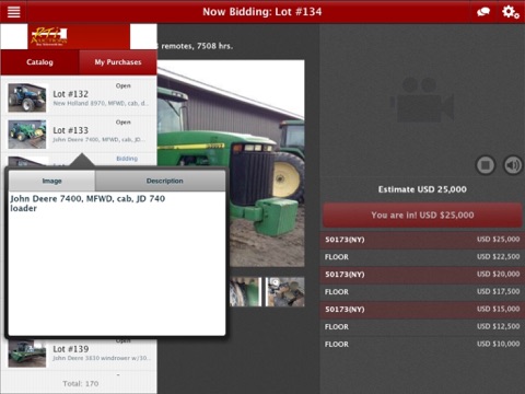 Teitsworth Bidding App - náhled