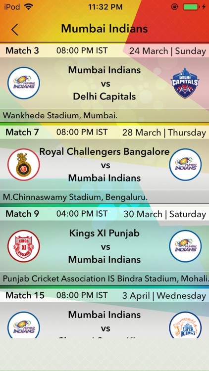 IPL 2019 Schedule screenshot-3