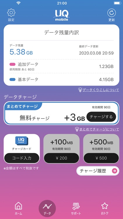 UQ mobile ポータル