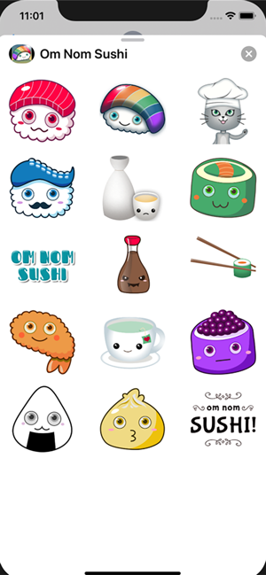 Om Nom Sushi Stickers(圖2)-速報App