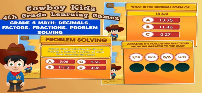 Cowboy Grade 4 Learning Games(圖5)-速報App