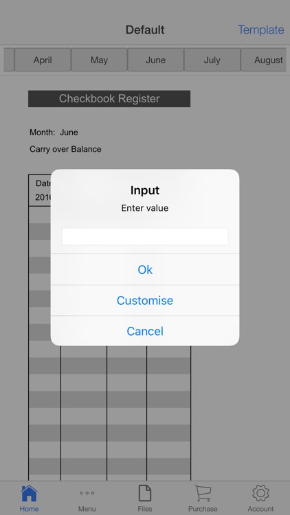 Monthly Check Register