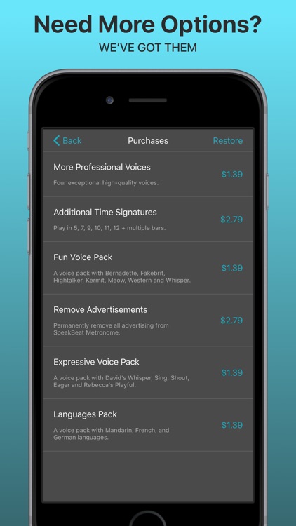 SpeakBeat Metronome - 1 2 3 4 screenshot-5