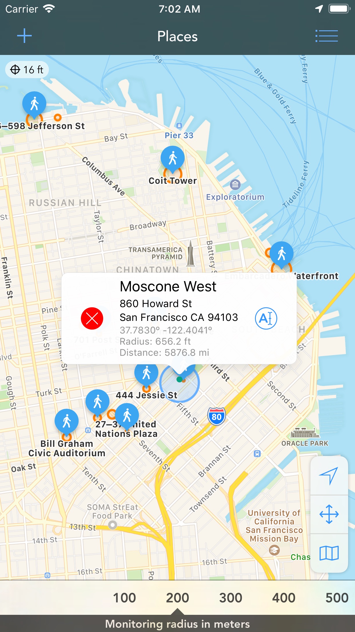 Screenshot do app Geofency | Time Tracking