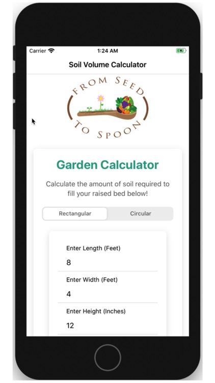 Garden Soil Calculator By From Seed To Spoon Llc