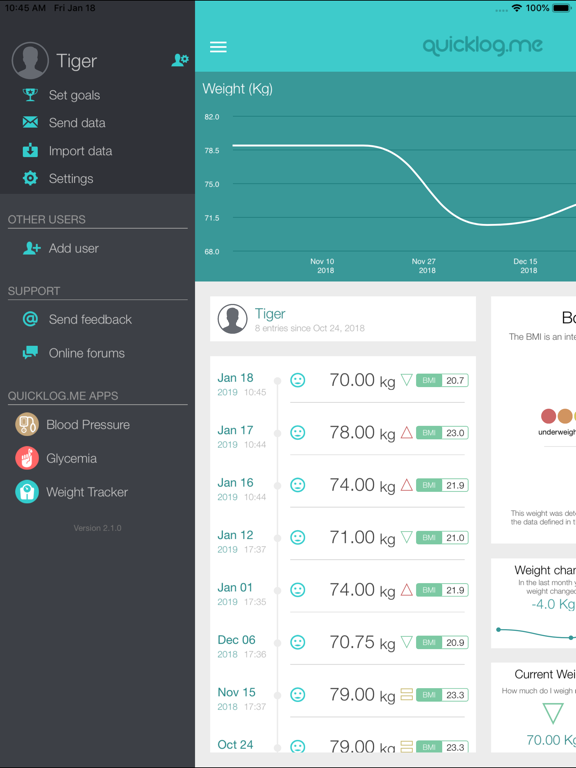 Weight Tracker QuickLog.meのおすすめ画像2