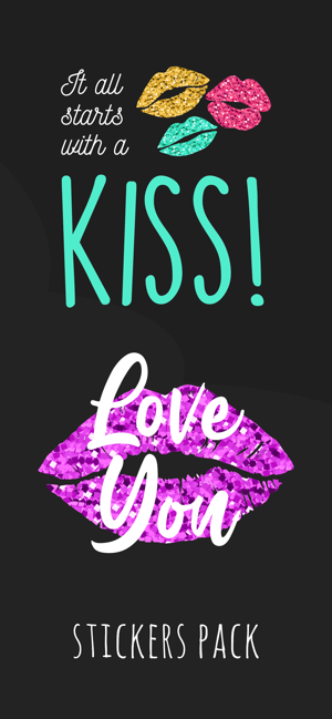 Lipstick Kiss Stickers