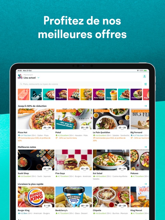 Deliveroo: livraison de plats Deliveroo: livraison de plats