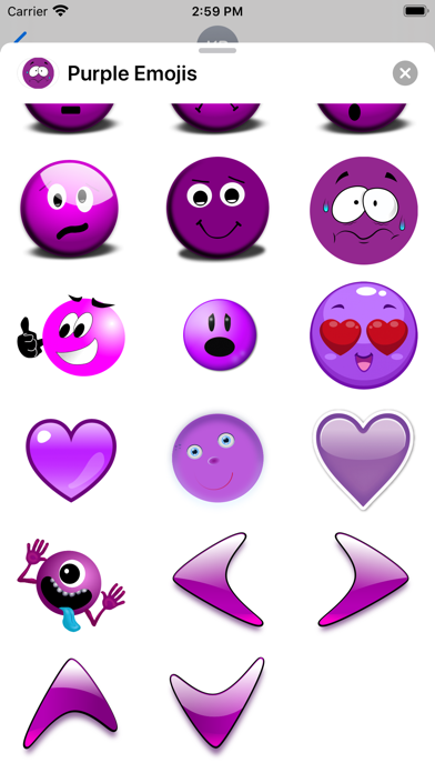 Purple Emojis - Stickers screenshot 3