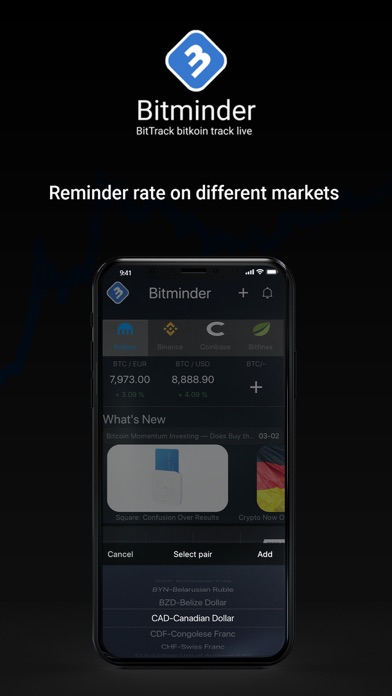 Bitminder screenshot 2