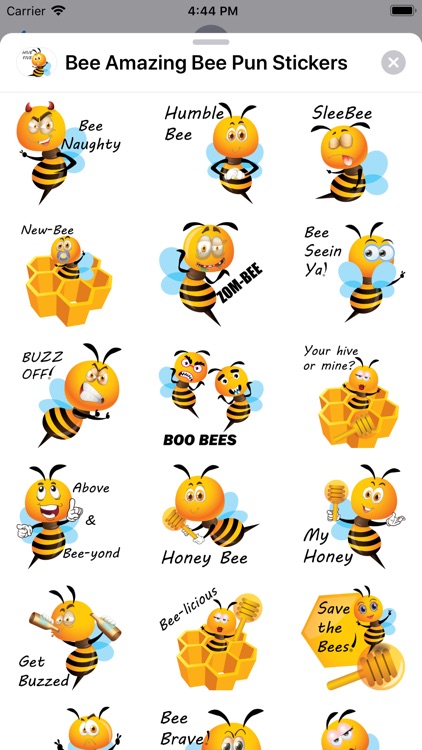 Bee Amazing Bee Pun Stickers screenshot-3