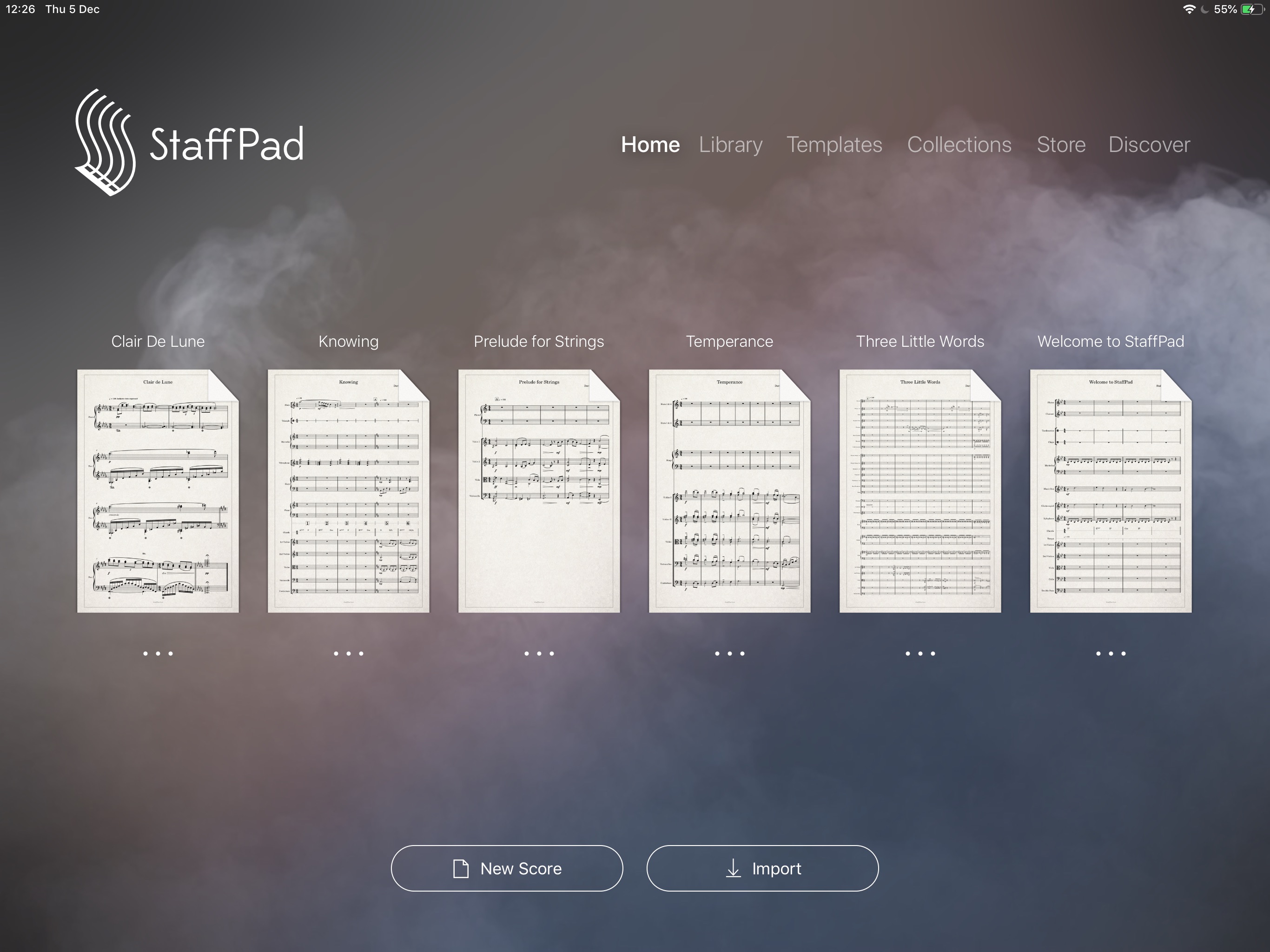 Screenshot do app StaffPad