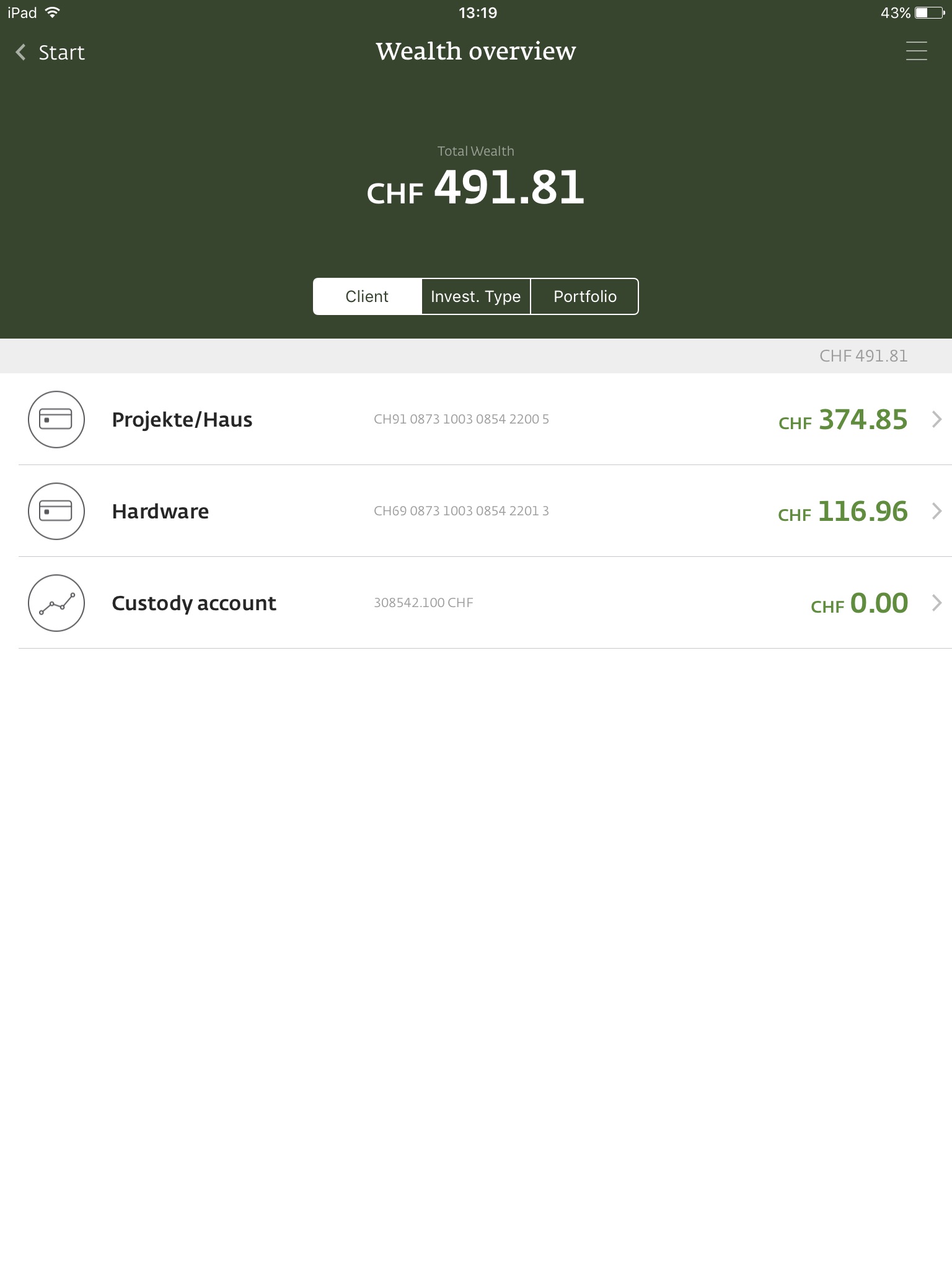 Bank Linth Mobile Banking screenshot 2