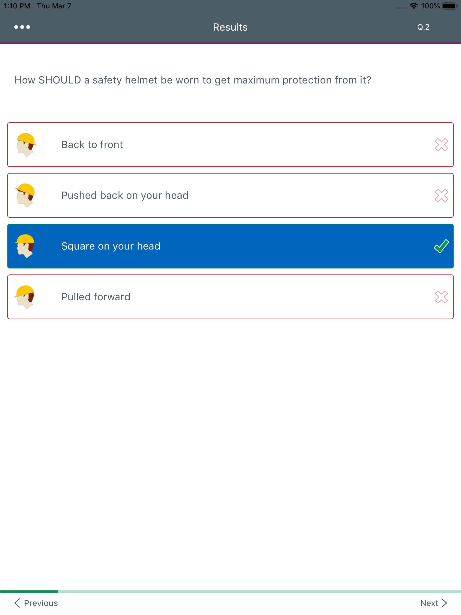 CITB Op/Spec HS&E test screenshot 3