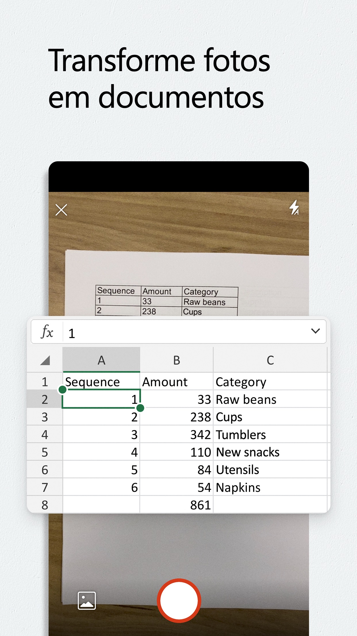 Screenshot do app Microsoft Office
