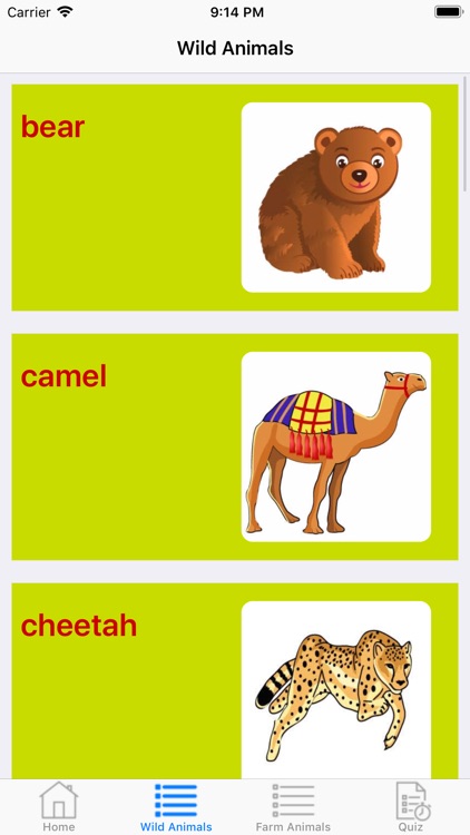 Farm & Wild animals vocabulary