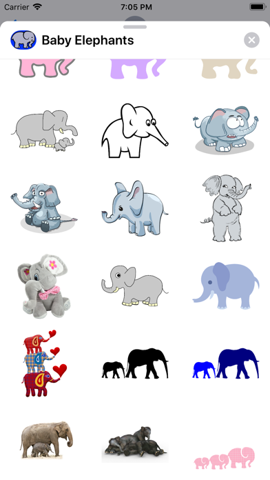 Little Baby  Elephant Stickers screenshot 2