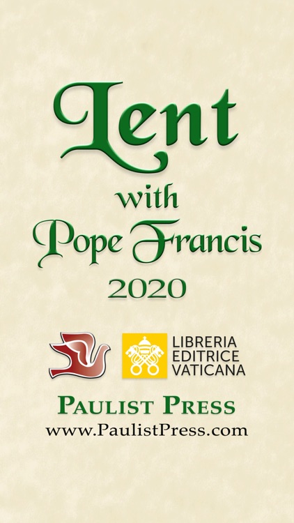 Lent 2020 with Pope Francis