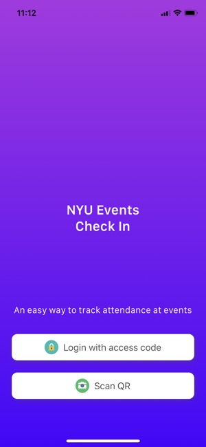 NYU Events Check In