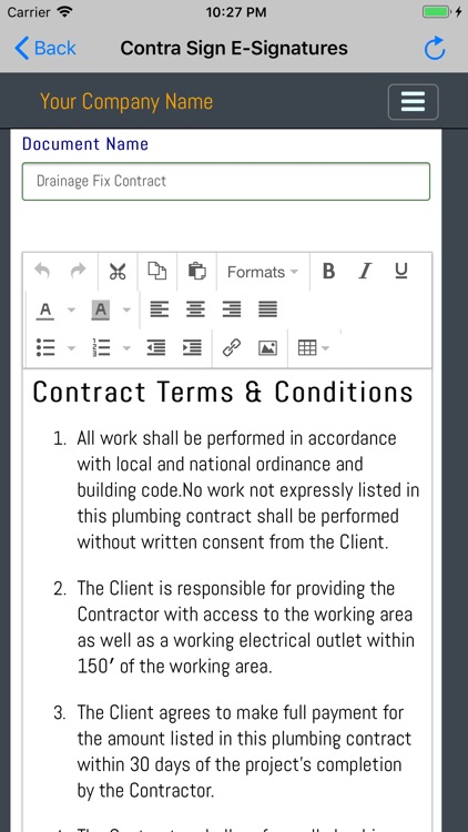Contra Sign E-Signatures