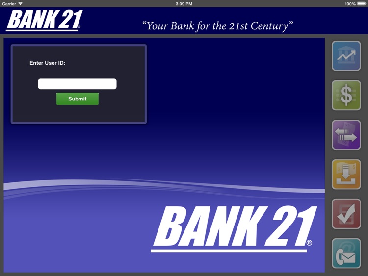 Bank 21 Mobile for iPad